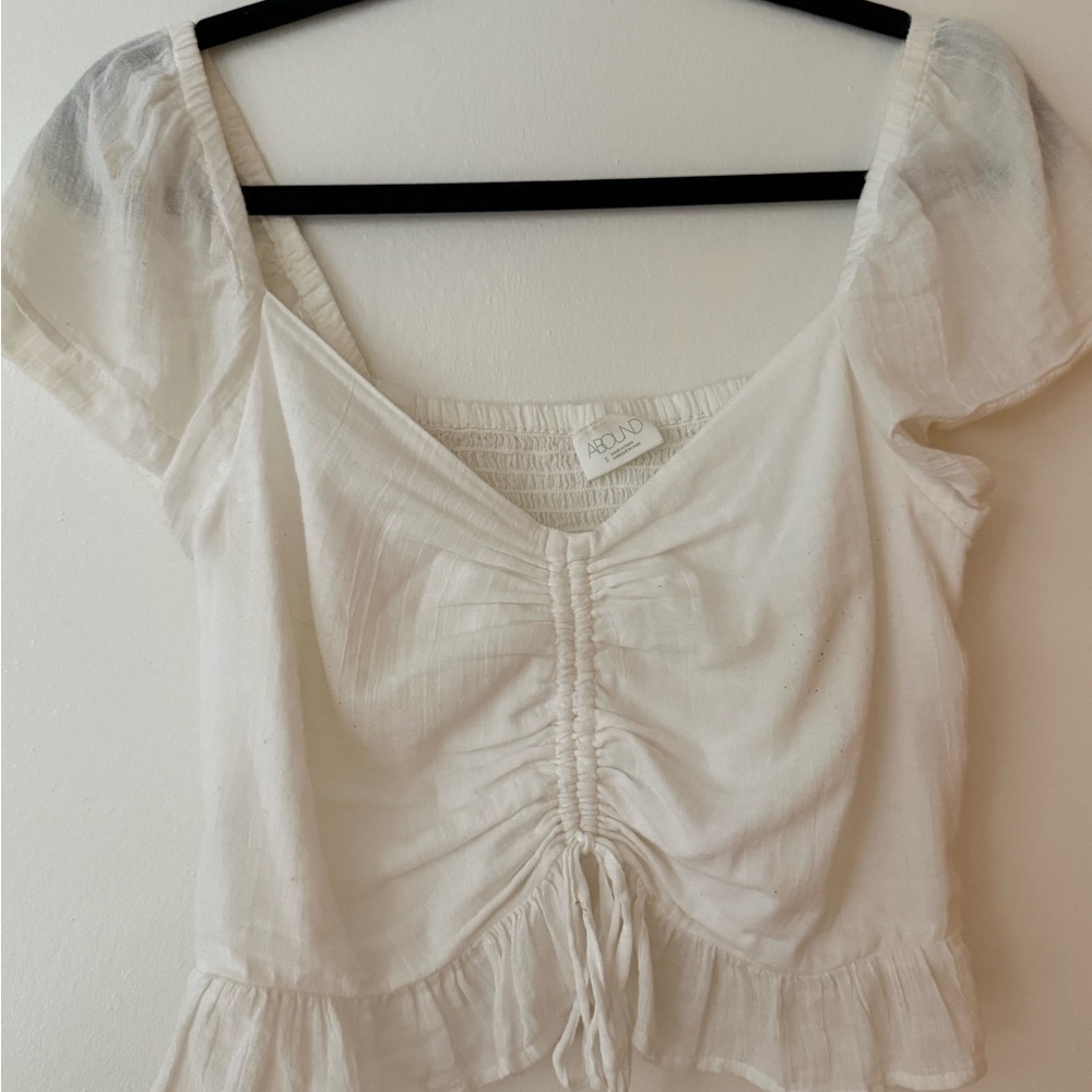 Abound Cream Ruched Blouse